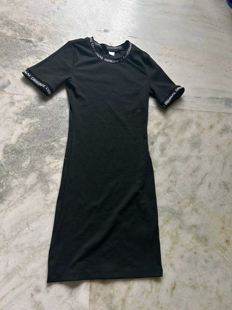 H&amp;M Black Bodycon Dress