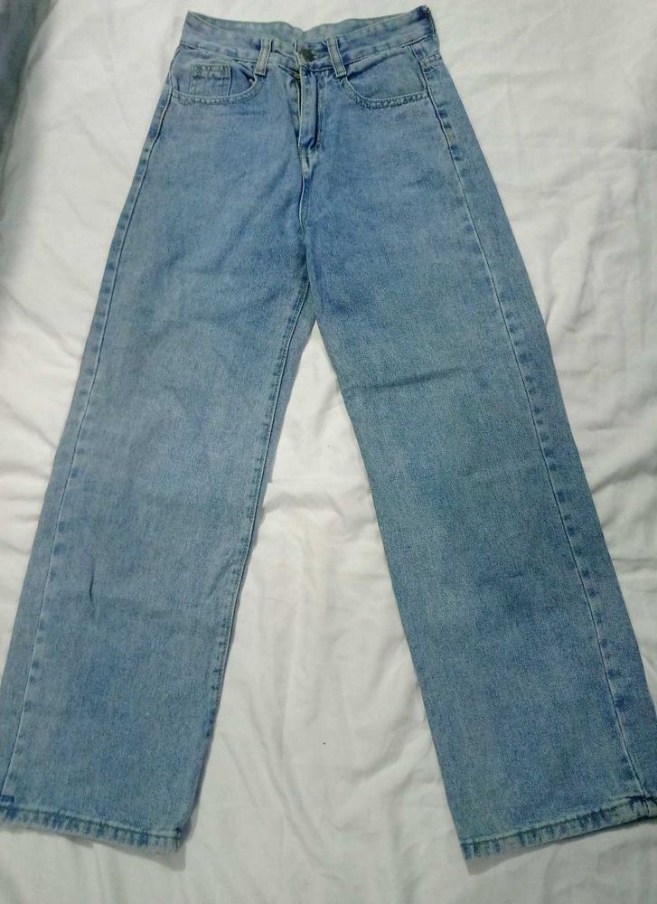 Wide Leg Denim Jeans