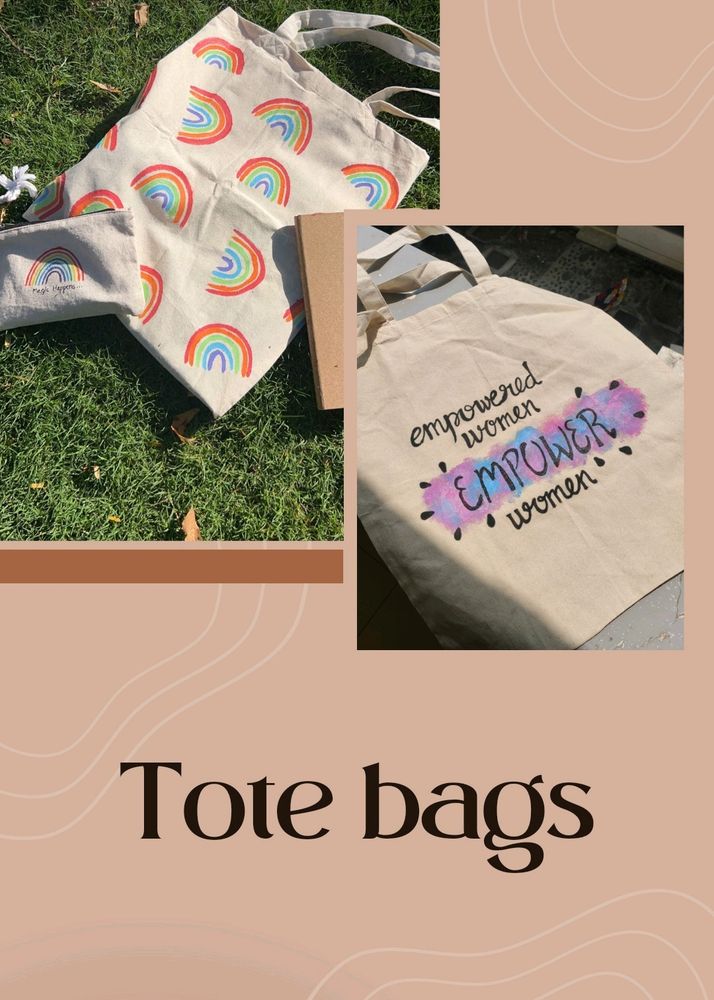 Hand Painted Tote Bag