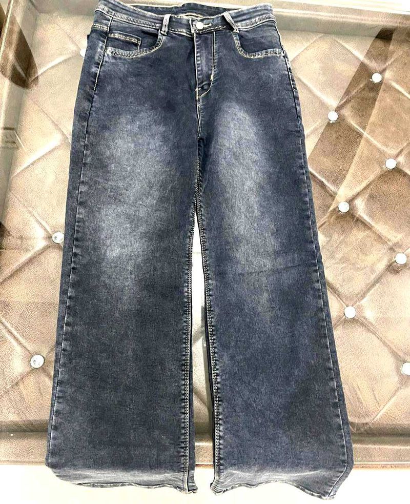 Wide Leg Denim Jeans
