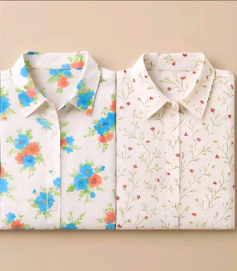 Combo White Floral Shirts