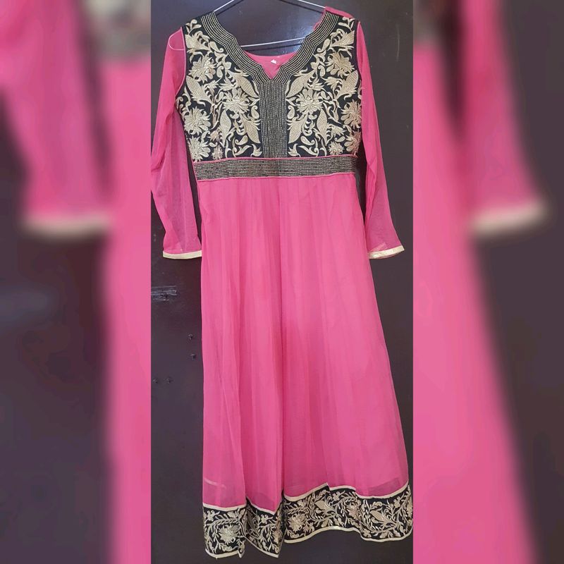 Pink Color Anarkali Suit .