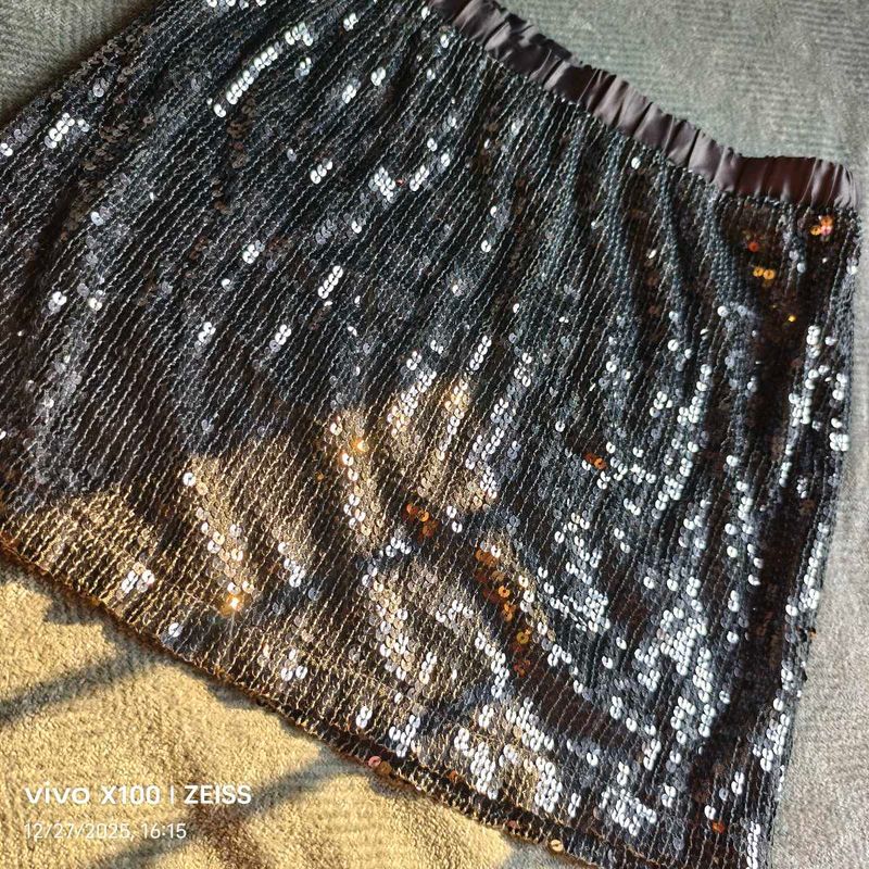 741312. Sequin Mini Skirt