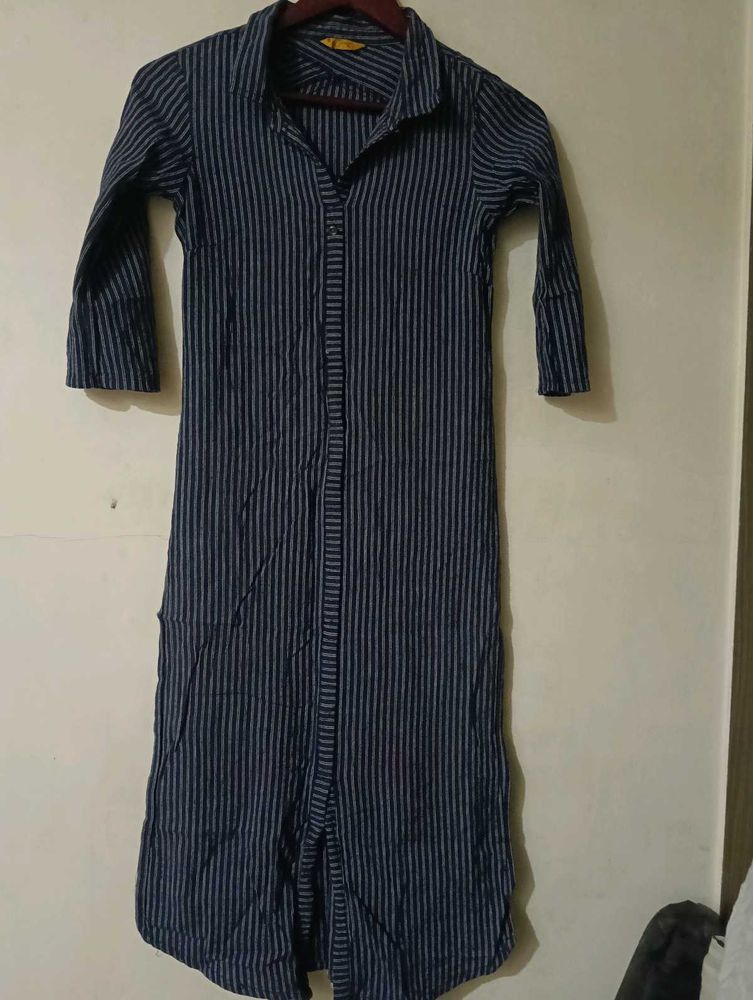 Striped Shirt Dress
