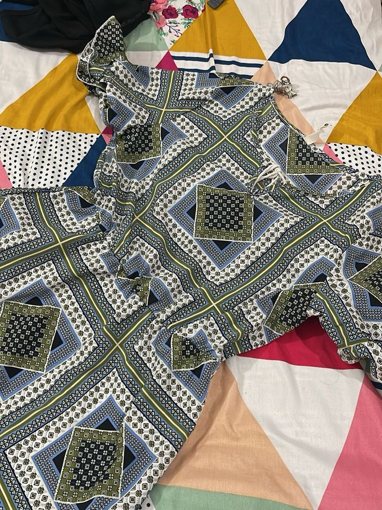 Patterned Jumpsuit Co-ord Set