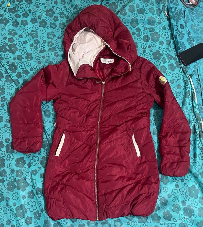 Burgundy Padded Winter Coat