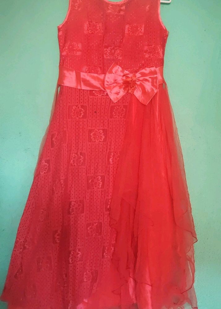 Red Flared Gown
