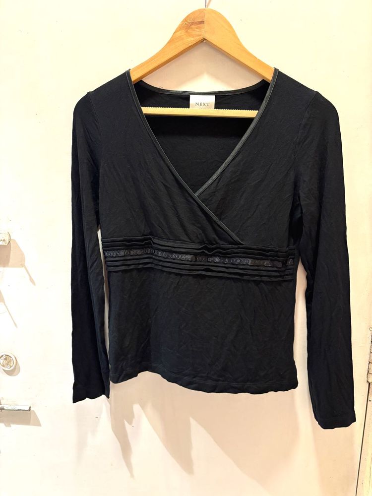 NEXT Black Long Sleeve Top