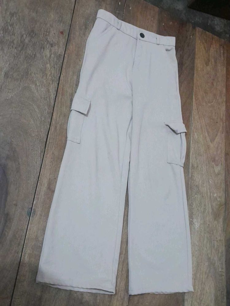 Beige Cargo Pants