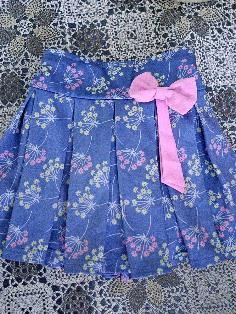 Floral Print Bow Skirt 3 Se 4 Sal Ki Bacchi K