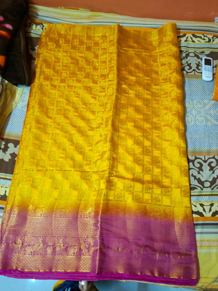 Beautiful Yellow Saree Used Once