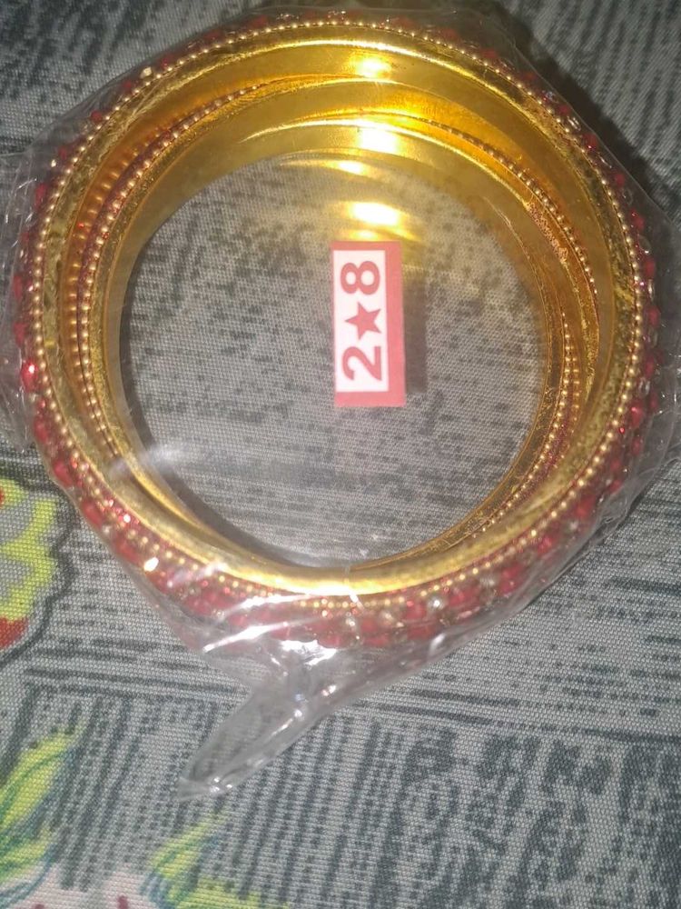 Red &amp; Gold Bangles
