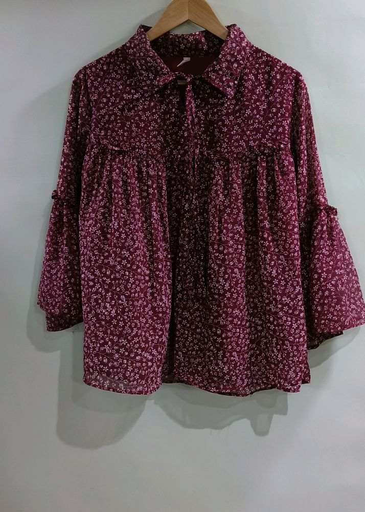 Ask Star Pretty Floral Top!