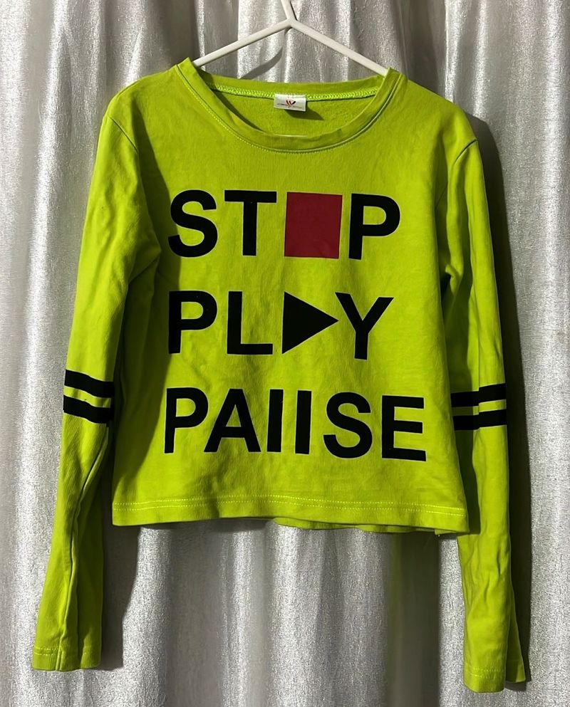Green Graphic Print Tee