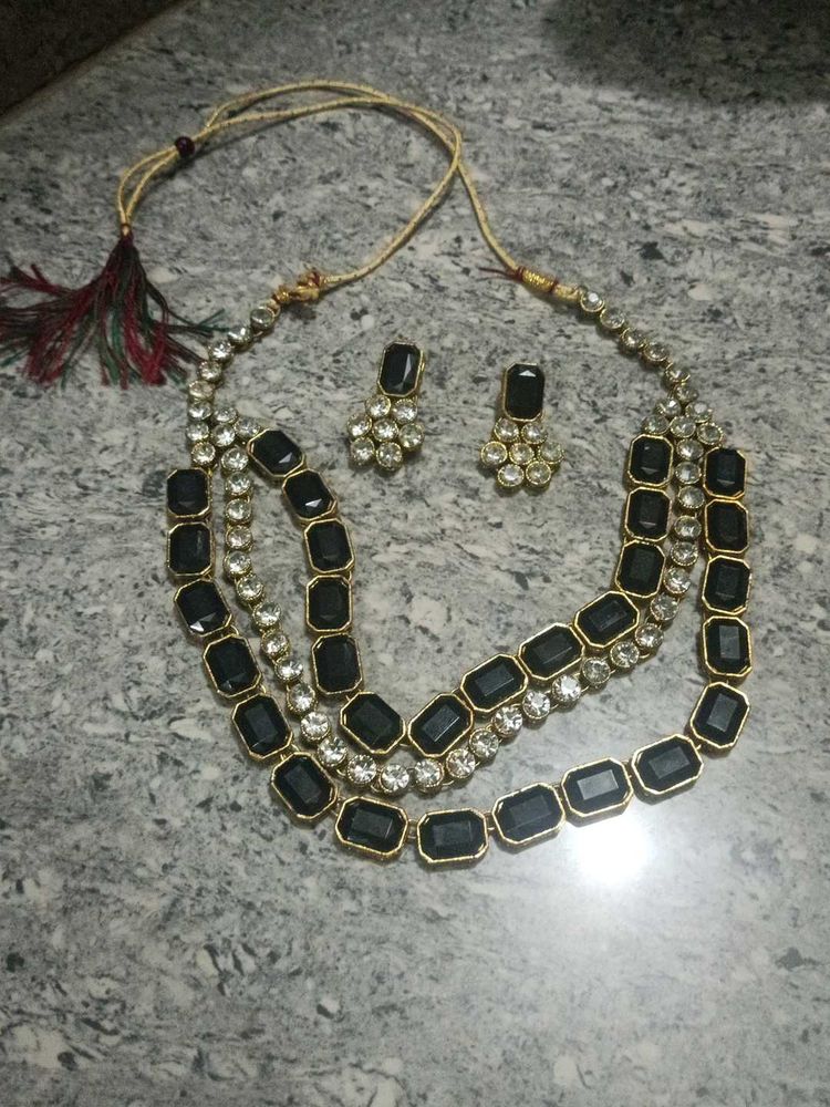 Combo Necklace Eid Offer Silver Diamond 💎 Stone
