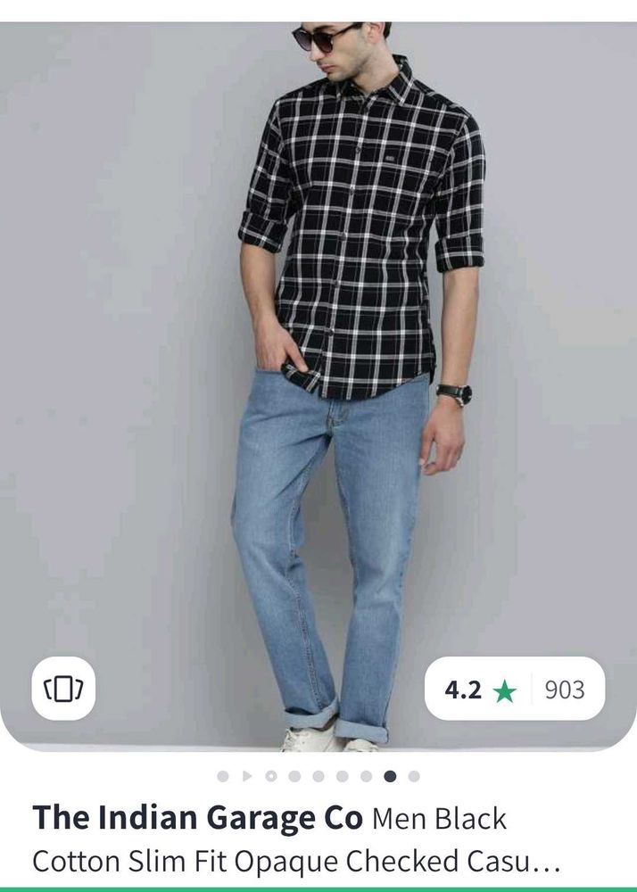 (The Indian Garage Co)Black Casual Shirt (Men&#39;s)