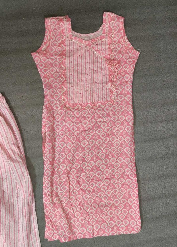 Beautiful Pink Kurta Pant Set