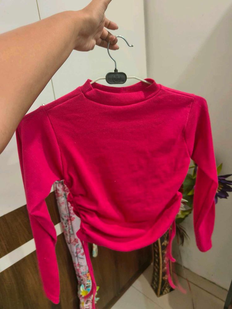 Fuchsia Long Sleeve Top