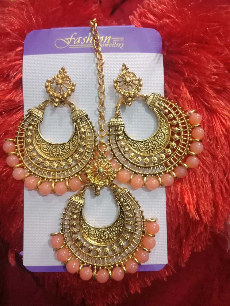 Earring With Maang Tikka