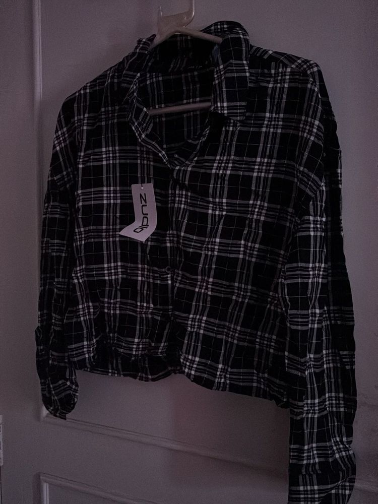Cropped Button Up Shirt