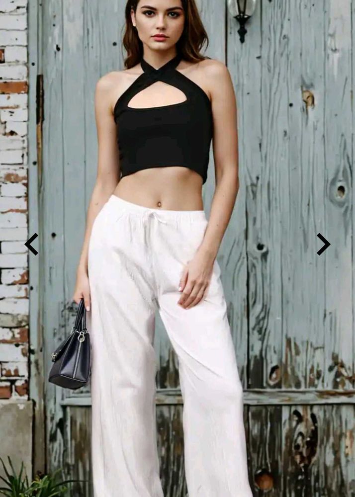 Black Halter Crop Top