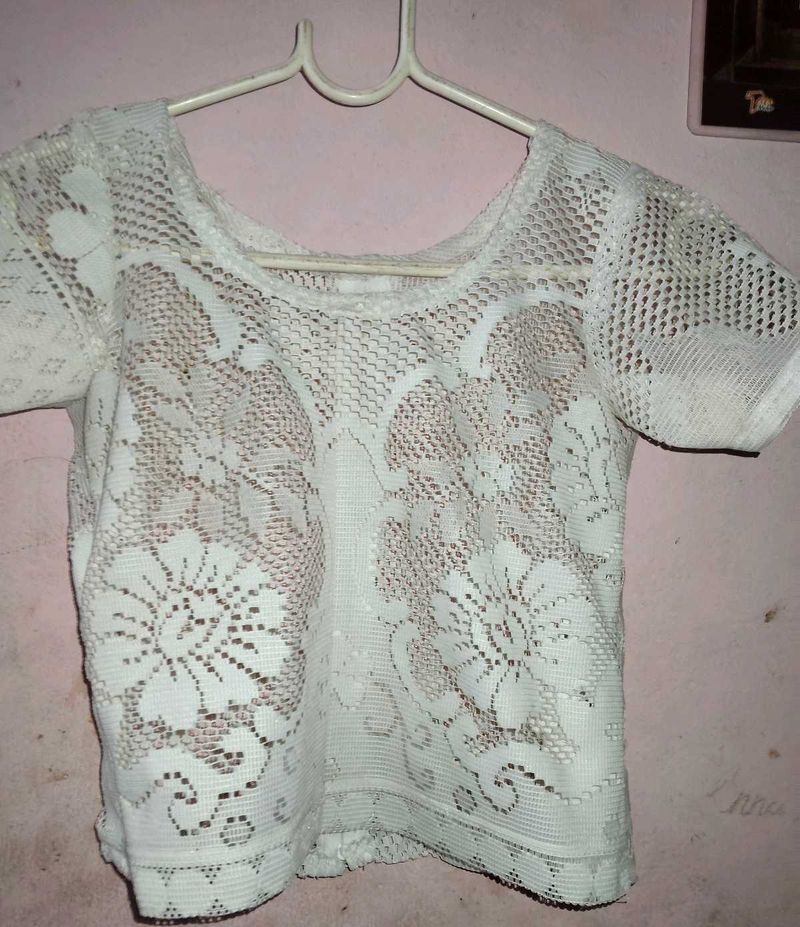 Vintage White Lace Top