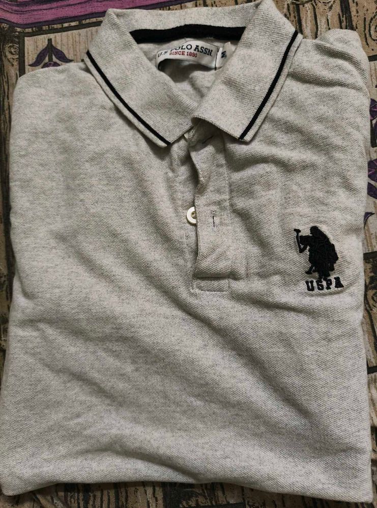 USPA Grey Polo T-Shirt