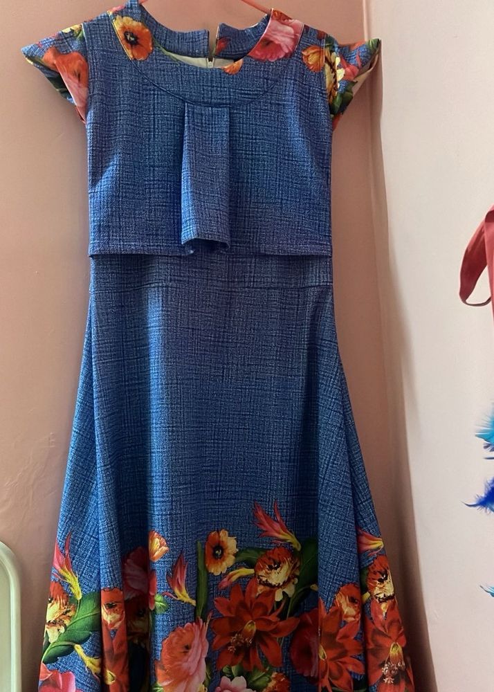 Floral Blue Dress