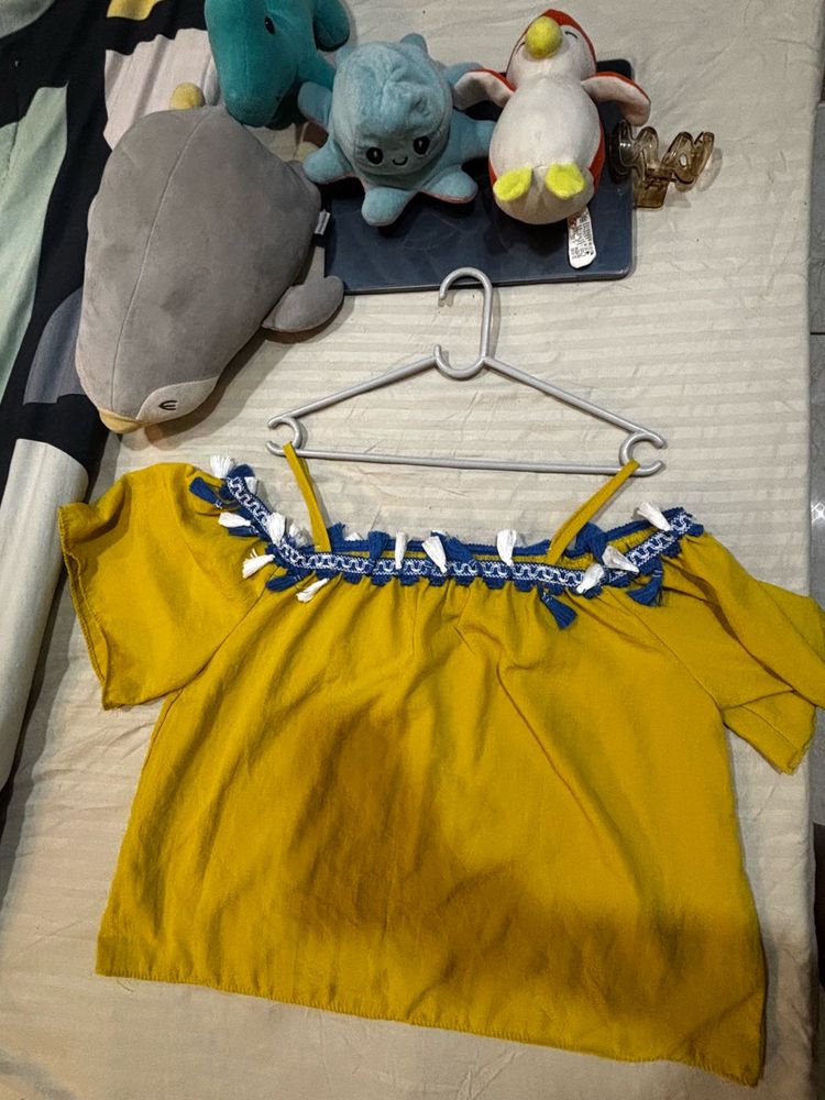 Yellow Off-Shoulder Top