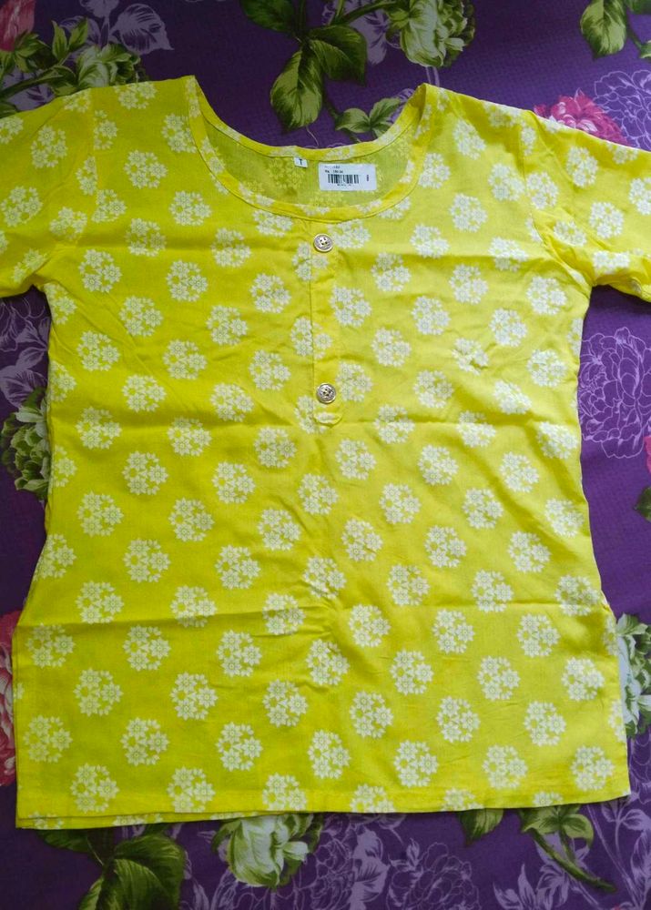 Beautiful Yellow Kurti ..