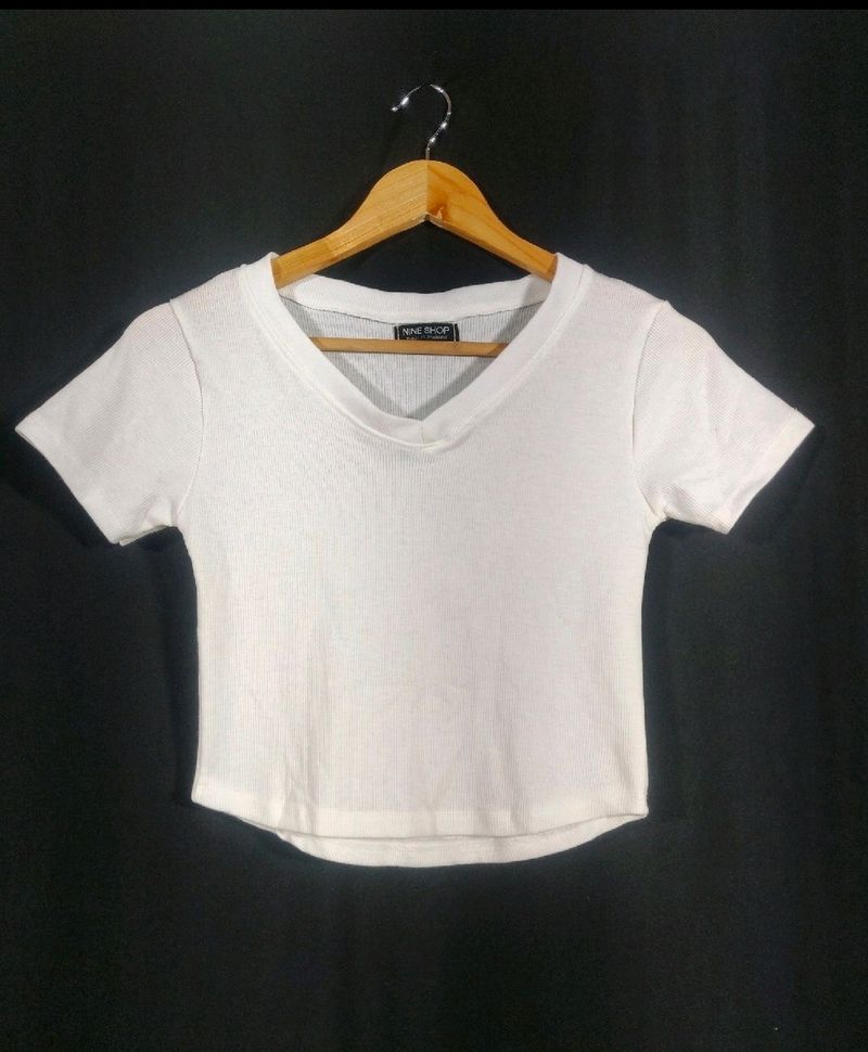 White Crop Top