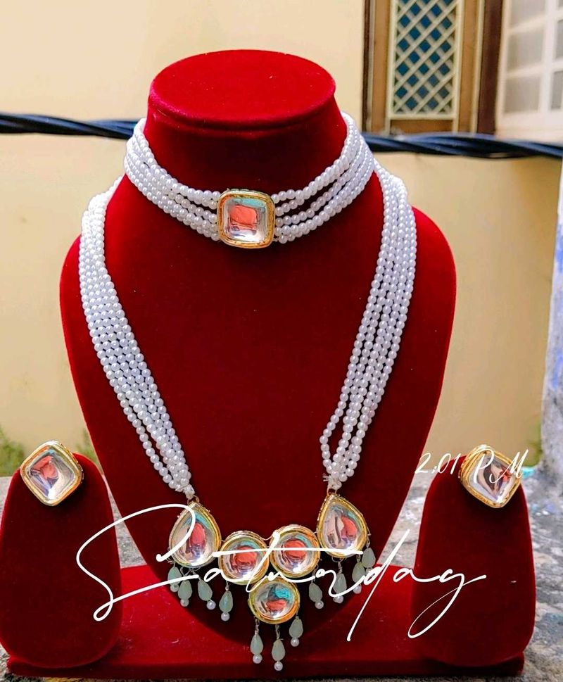 Pearl Kundan Jewellery Set