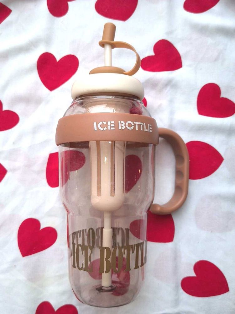 Ice Bottle with Straw