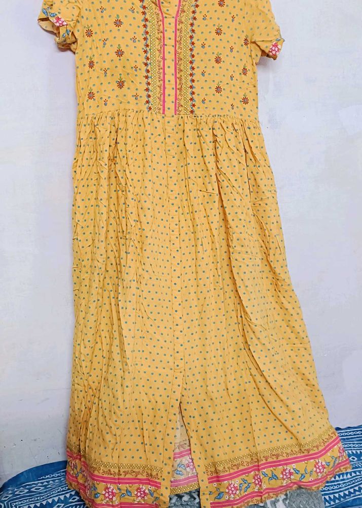 Yellow Embroidered Dress