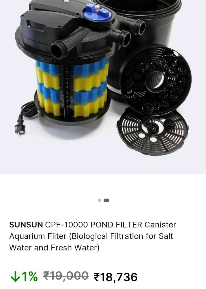 Acquarium CP-10000 Filter Without Bottom Container