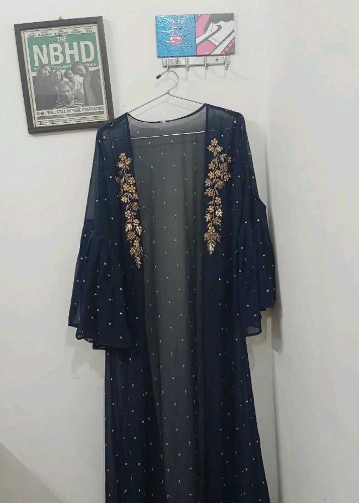 Embroidered Sheer Duster