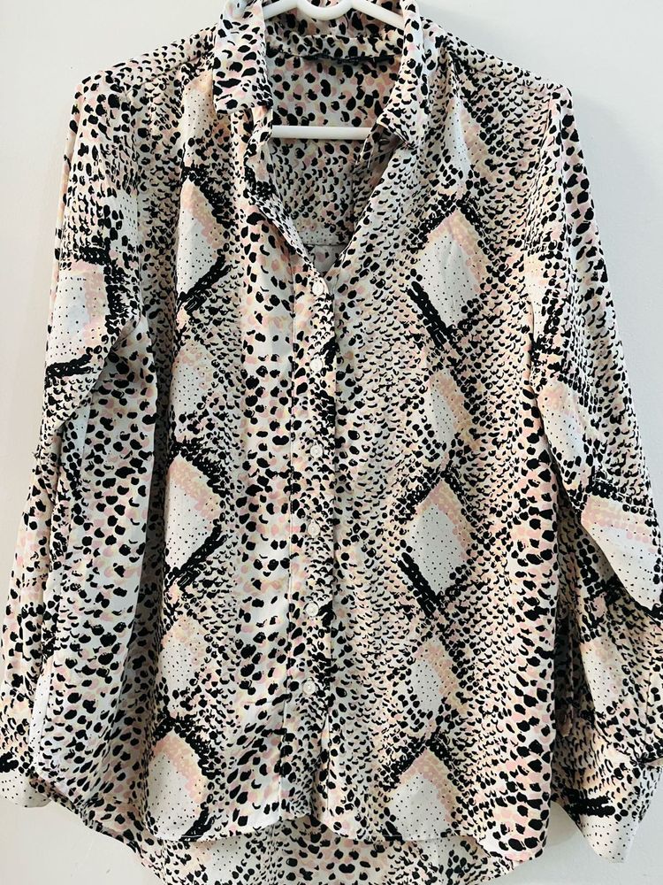 Snakeskin Print Top
