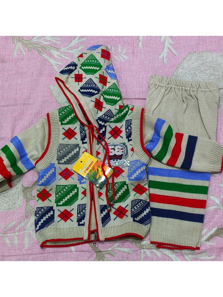Cute Woolen Baby Boy Dress