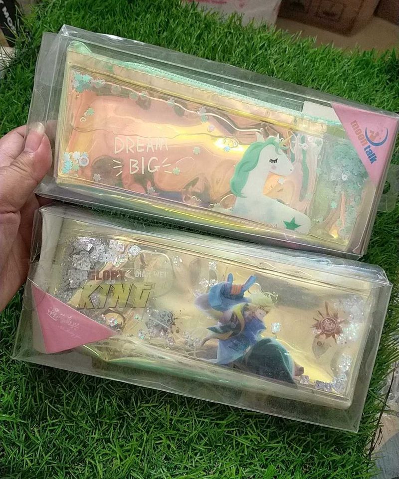 Pack Of 2 Cute Pencil Cases - 🦄&amp; Anime Design