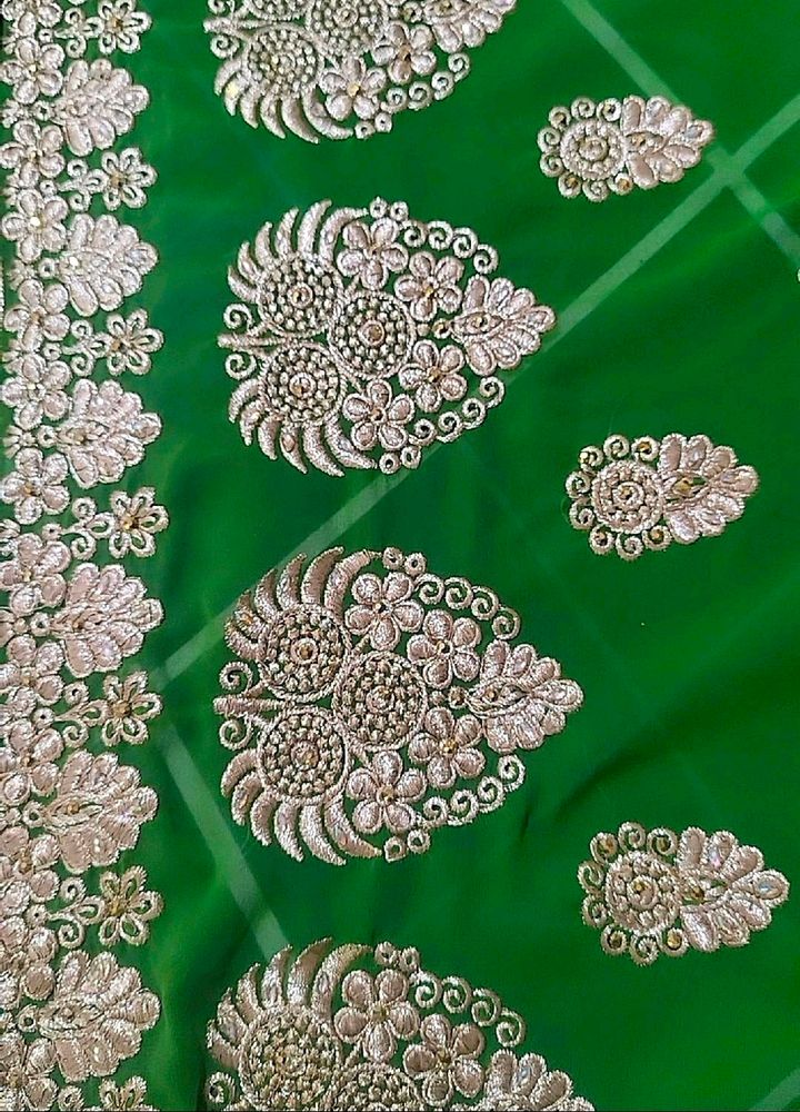 Beautiful Bootawork Flourocent Saree ✨💕