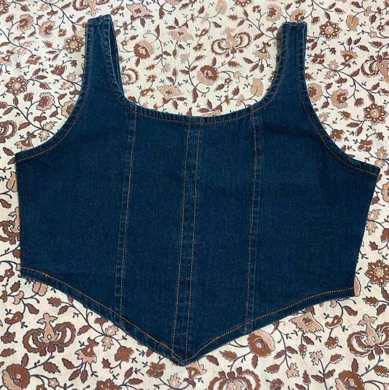 Denim Corset Top