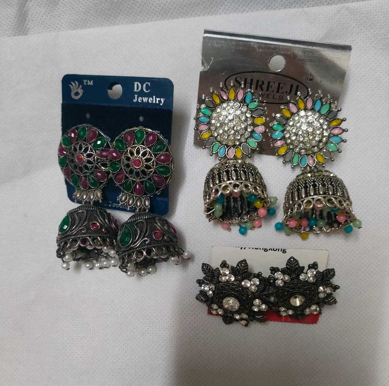 Combo Of Three Pair Earrings