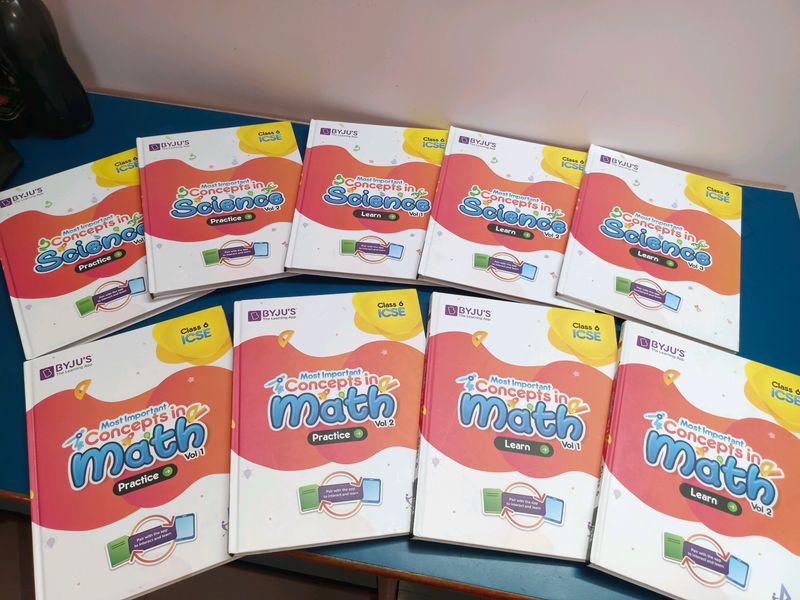 BYJU&#39;S Class 6 Set Of 9 Books  - ICSE- Mat
