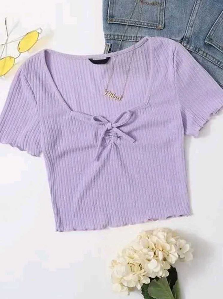 Gorgeous Lavender Crop Top
