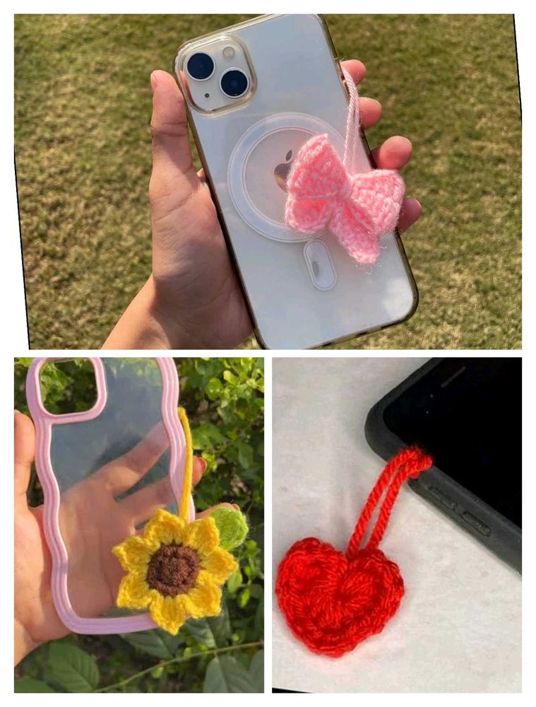 Crochet Phone Charm combo of 3