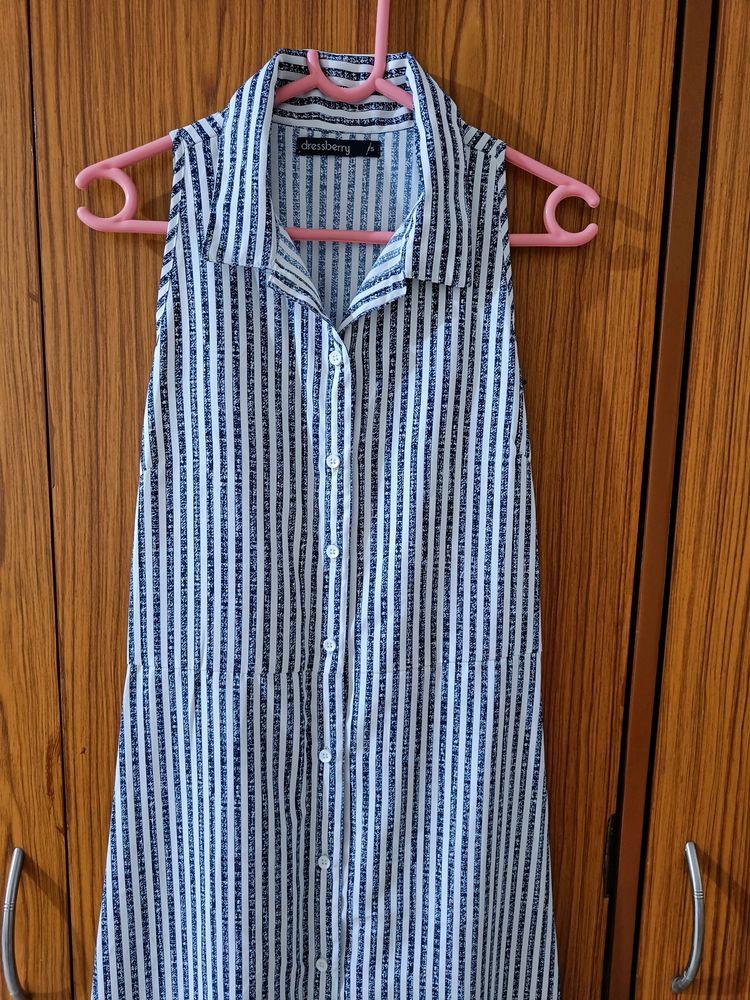 Dress berry - Stripe Dress