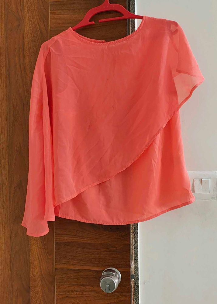 Annabelle Peach Shrug Style Top (Bust36)