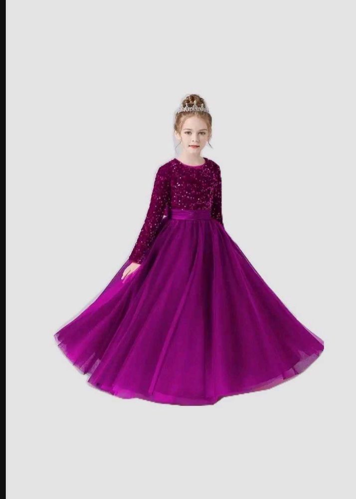 Elegant Purple Princess Dress