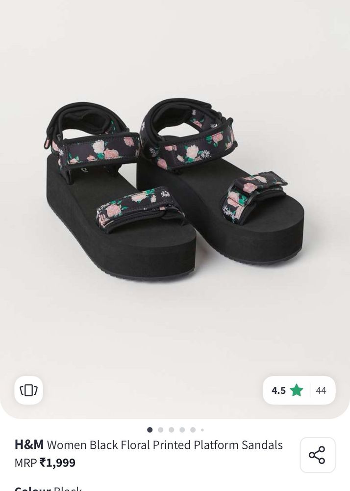 H&amp;M Floral Platform Sandals