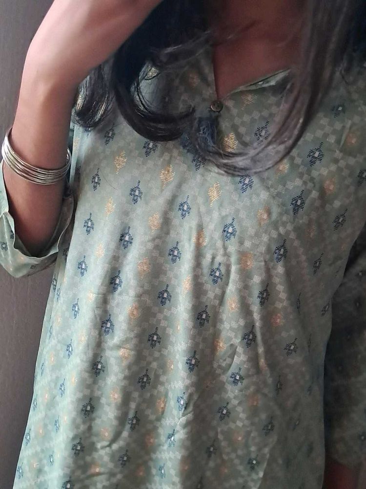 Sage Green Printed Tunic 🪻✨️